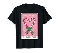 Tarjeta de Tarot navideña Preppy The Candy Cane Girls Women Camiseta