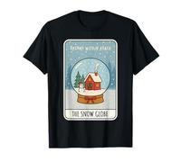 Tarjeta de Tarot navideña Preppy The Snow Globe para niñas y Mujeres Camiseta