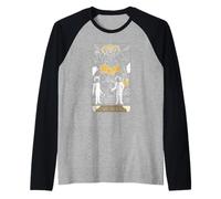 Tarjeta de Tarot Oculta de Bruja gótica Baphomet Halloween Camiseta Manga Raglan