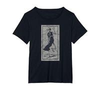 Tarjeta de Tarot Oculto La Mort XIII Gótico 666 Vintage Camiseta, Mujer Tallas Grandes, Negro, 1XL Grande