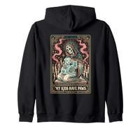 Tarjeta de Tarot para Amantes de Las Mascotas con diseño de Esqueleto de My Kids Have Sudadera con Capucha