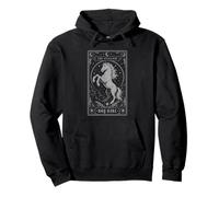 Tarjeta de Tarot para Chica de heno, Graciosa, granjera, Caballo, Campo, Occidental Sudadera con Capucha