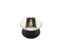 Tarjeta de Tarot para Dama Gato Vintage místico felino Amante Bruja PopSockets PopGrip Adhesivo