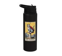 Tarjeta de Tarot para gatos Hiss Majesty Cat Rascando Post Árbol Gato Stainless Steel Insulated Water Bottle
