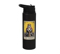 Tarjeta de Tarot para gatos Hiss Majesty Cat Rascando Post Árbol Gato Stainless Steel Insulated Water Bottle