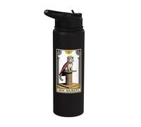 Tarjeta de Tarot para gatos Hiss Majesty Cat Rascando Post Árbol Gato Stainless Steel Insulated Water Bottle