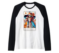 Tarjeta de tarot para niña de otoño, calabaza, especia, café con leche, otoño para mujer Camiseta Manga Raglan