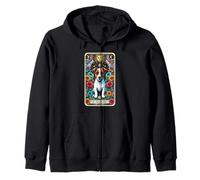 Tarjeta de Tarot para Perro Jack Russell Floral Star Moon Sudadera con Capucha