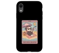 Tarjeta de tarot Summerween Chill Grim Reaper, divertida y linda Carcasa para iPhone XR