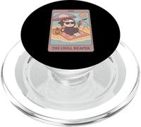 Tarjeta de tarot Summerween Chill Grim Reaper, divertida y linda PopSockets PopGrip para MagSafe