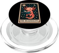 Tarjeta de Tarot The Readsolotl Axolotl Bookworm Book Reader PopSockets PopGrip para MagSafe