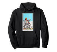 Tarjeta de tarot vintage de la Reina de las Espadas - Baraja de Jinete Waite Sudadera con Capucha