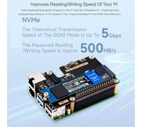 Tarjeta de transferencia Micro-Snow Berry Pi 5 PCLE a Gigabit Ethernet/M.2