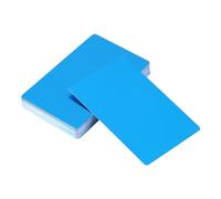 Tarjeta de visita de metal, 50pcs 86x54x0.22 mm/3.4x2.1x0.01in Aluminio Alloy Tarjeta de presentación enblanco DIY Nombre de oficina Grabado enblanco (Azul)