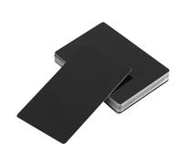 Tarjeta de visita de metal, 50pcs 86x54x0.22 mm/3.4x2.1x0.01in Aluminio Alloy Tarjeta de presentación enblanco DIY Nombre de oficina Grabado enblanco (Negro)