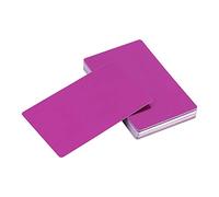 Tarjeta de visita de metal, 50pcs 86x54x0.22 mm/3.4x2.1x0.01in Aluminio Alloy Tarjeta de presentación enblanco DIY Nombre de oficina Grabado enblanco (Púrpura)