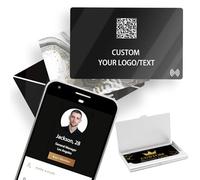 Tarjeta de visita digital NFC personalizable con logotipo y código QR, toque para compartir, adecuadas para iPhone y Android