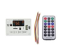 Tarjeta decodificador MP3 DC 5V/12V Bluetooth con mando a distancia, color blanco