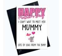 Tarjeta del día de la madre de The Bump Mummy to Be Can't Wait to Meet You Tarjetas PC1002