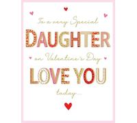 Tarjeta del día de San Valentín, para una hija muy especial, 8 x 6 pulgadas Piccadilly Greetings