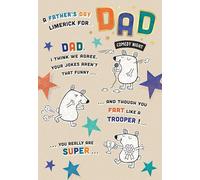 Tarjeta del día del padre, You are Really Super Dad, 9 x 6 pulgadas Piccadilly Greetings