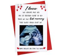 Tarjeta del primer da de la madres Flyab - Tarjeta del primer da de la madre feliz para mam - Tarjeta del da de la madre por primera vez del bult