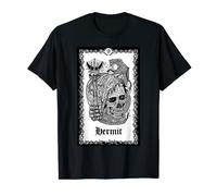 Tarjeta del Tarot Camisa El Calavera Ermitaño Goth Punk Magia Oculto Camiseta