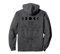 Tarjeta del Tarot de la Diosa de la Luna Triple Wicca Bruja Pagana Hécate Sudadera con Capucha