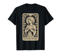 Tarjeta del Tarot de la Virgen María - Fe Cristiana Vintage Camiseta