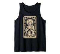 Tarjeta del Tarot de la Virgen María - Fe Cristiana Vintage Camiseta sin Mangas