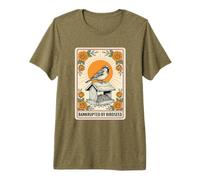 Tarjeta del Tarot de observación de Aves en bancarrota por Semillas de pájaros Camiseta Premium