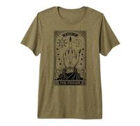 Tarjeta del Tarot del Dedo Medio Grosero, Oculto, astrología Antisocial Camiseta Premium