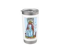 Tarjeta del tarot del rey de las espadas creencias ocultas adivinación magia Vaso térmico de acero inoxidable de doble pared