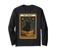 Tarjeta del Tarot Ermitaño Gato místico en caja Gato divertido Manga Larga