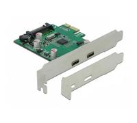 Tarjeta DeLock 90493 PCIe 2 Puertos USB-C 5 Gbps Full-height Low-profile