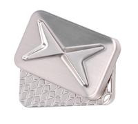 Tarjeta Deslizante de Empuje de Metal Hecha a Mano, Juguete de Dedo Robusto para Iniciar Conversaciones en Niños, Aleación, 1,8 X 1,2 X 0,4 Pulgadas (Silver)