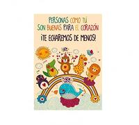 Tarjeta despedida animales grande con sobre 20x30