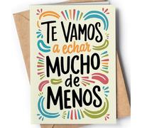 Tarjeta Despedida Compañero de Trabajo - Regalo de Despedida Trabajo - Postal para Compañera de Trabajo, Jefe, Empleado que se va - Regalo Gracioso para Compañeros - Te Vamos a Echar EU 20
