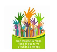 Tarjeta despedida manos 20x30 super con sobre para firmar. Que levante la mano quien te va a echar de menos