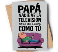 Tarjeta Día del Padre - Regalo Gracioso para Papá Cumpleaños, Jubilación... - Tarjeta Felicitación Cumpleaños Papá - Tarjeta Regalo Día del Padre - Postales Día del padre - Cards for Dad - EU 27