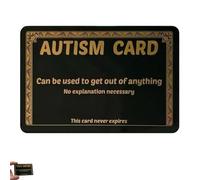 Tarjeta Divertida con Excusas sobre El Autismo, 2026 Regalo Divertido De PVC del Tamaño De Una Cartera: Plástico Resistente, Ideal para Amigos, Tarjetas De Ayuda para La Comunicación (#a*3)