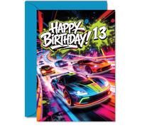 Tarjeta divertida de 13 cumpleaños, ve a toda velocidad a tus adolescentes