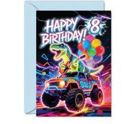 Tarjeta divertida de 8º cumpleaños, energía épica de cumpleaños
