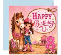Tarjeta divertida de 8º cumpleaños, Yeehaw Fun for Their Special Day