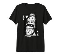 Tarjeta Divertida de Perro de Alaska Malamute King of Hearts Pop Art Camiseta Premium