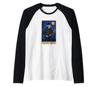 Tarjeta Divertida del Tarot del medidor EMF del Esqueleto del Cazador Fantasma Camiseta Manga Raglan