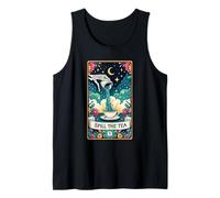 Tarjeta Divertida del Tarot derramar el té Camiseta sin Mangas