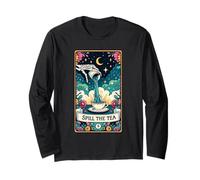 Tarjeta Divertida del Tarot derramar el té Manga Larga