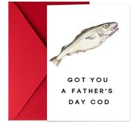 Tarjeta divertida para el día del padre, regalo para papá con texto en inglés "Got You A Father's Day" para amantes de los peces, perro, papá, papá, abuelo, tío, marido, él, niños, hombres, pesca