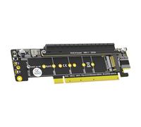 Tarjeta divisora PCIe X16 a 8X 4X 4X compatible con PCIe4.0 para dos aplicaciones de expansión de disco sólido NVMe y servidores, tarjeta de expansión de almacenamiento de ciencia de datos